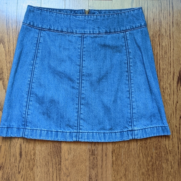Free People Blue Denim Jean Skirt - Picture 3 of 10